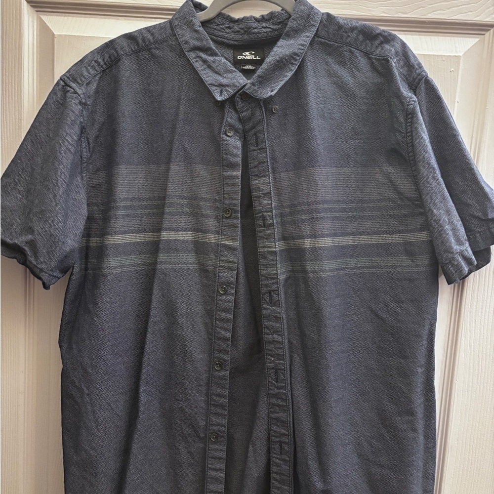 O'Neill Men's Charcoal Button Down Shirt